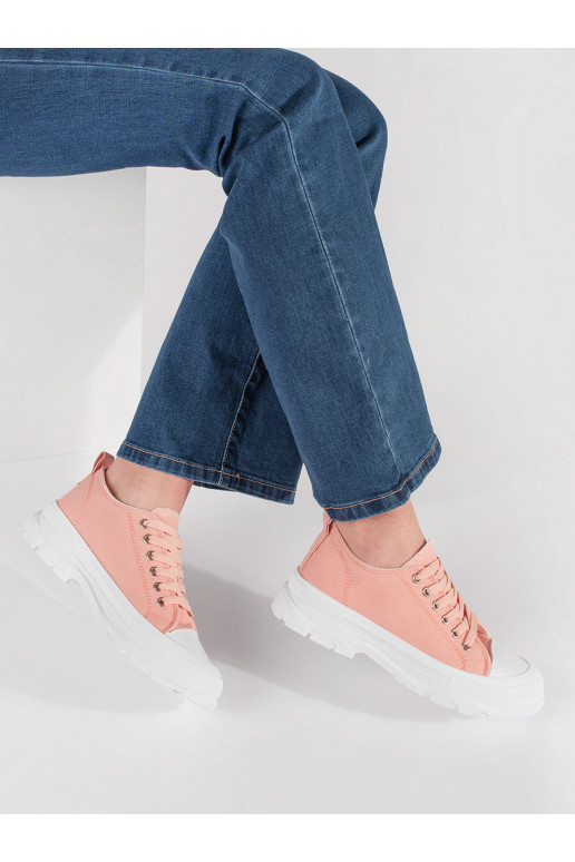  boty s platformou růžová