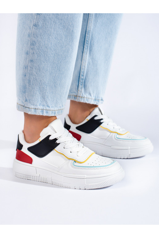 Tenisky s platformou bílé-červené