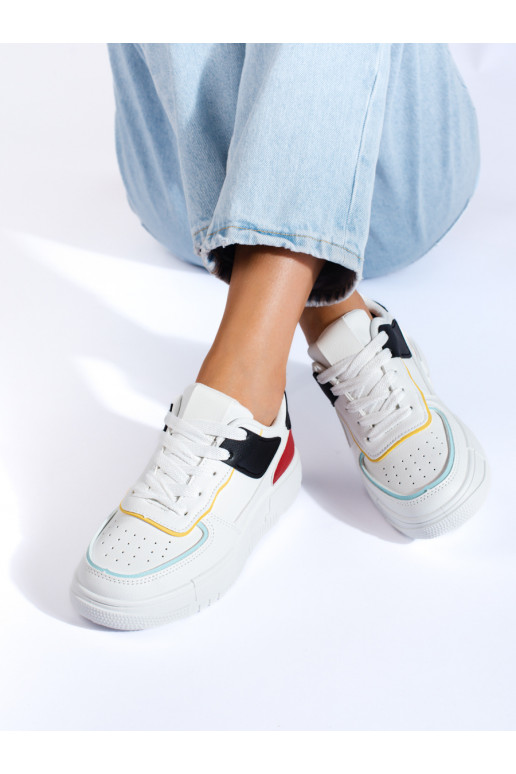 Tenisky s platformou bílé-červené