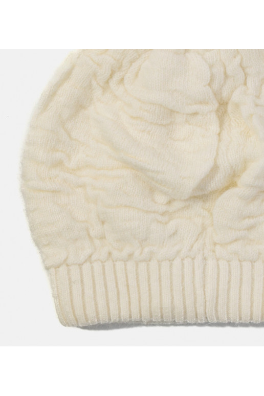 Dámská Ecru kšiltovka Isis s bambulí Dámská Ecru kšiltovka Isis s bambulí