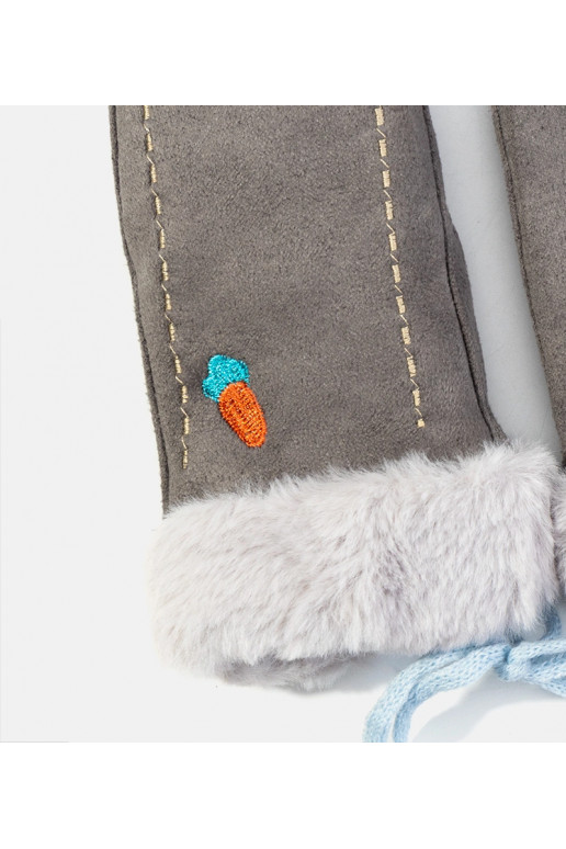 Dětské rukavice mrkvově šedé Dětské rukavice mrkvově šedé