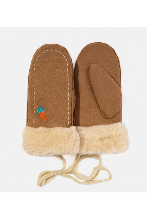 Hnědá mrkev dětské rukavice Hnědá mrkev dětské rukavice