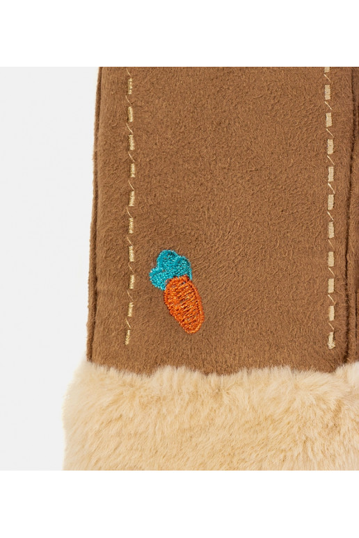 Hnědá mrkev dětské rukavice Hnědá mrkev dětské rukavice