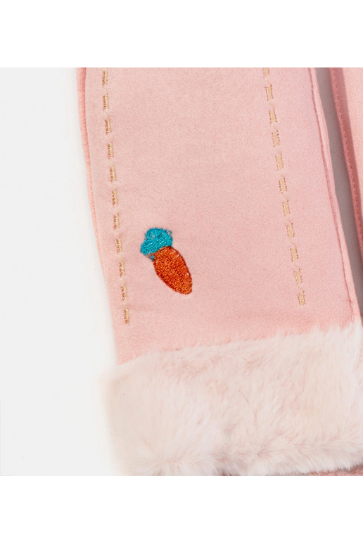 Dětské rukavice mrkvově růžové Dětské rukavice mrkvově růžové