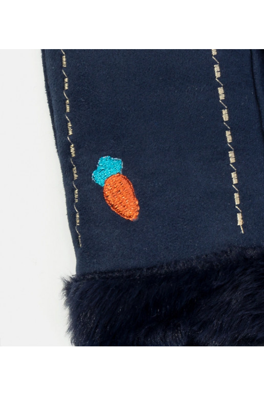 Dětské rukavice z námořnické modré mrkve Dětské rukavice z námořnické modré mrkve