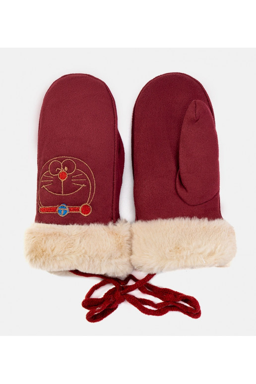 Vínové dětské rukavice Kitty Vínové dětské rukavice Kitty