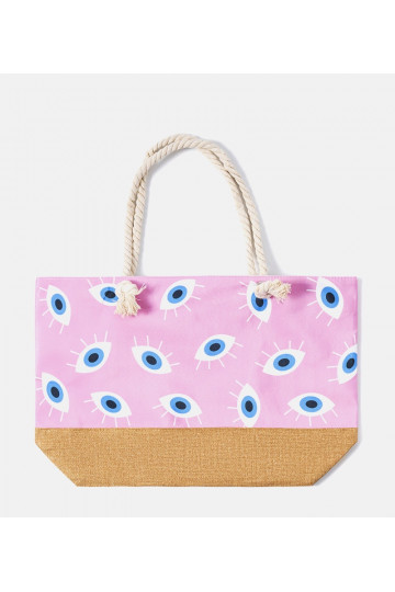 Růžová plážová taška Elsina