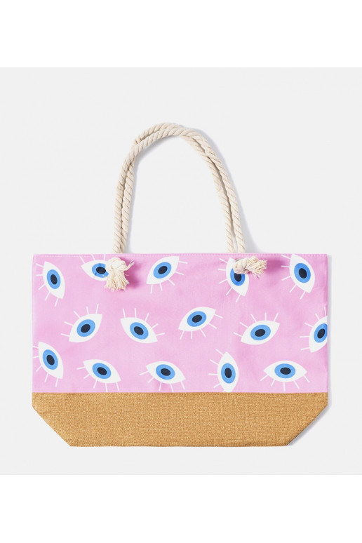Růžová plážová taška Elsina