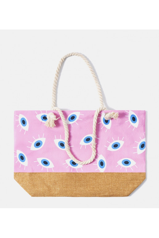 Růžová plážová taška Elsina