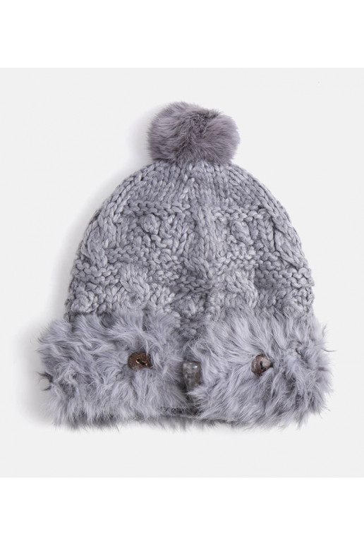 Šedá kožešinová čepice Danna Šedá kožešinová čepice Danna