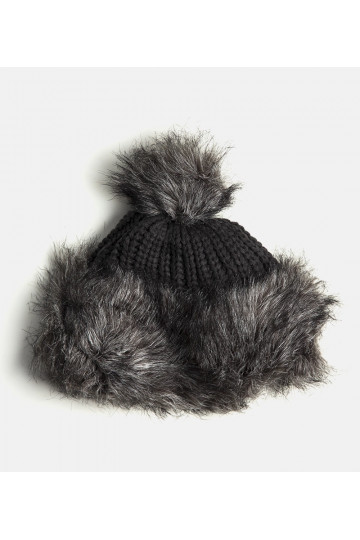 Čepice Leola Grey Pompom
