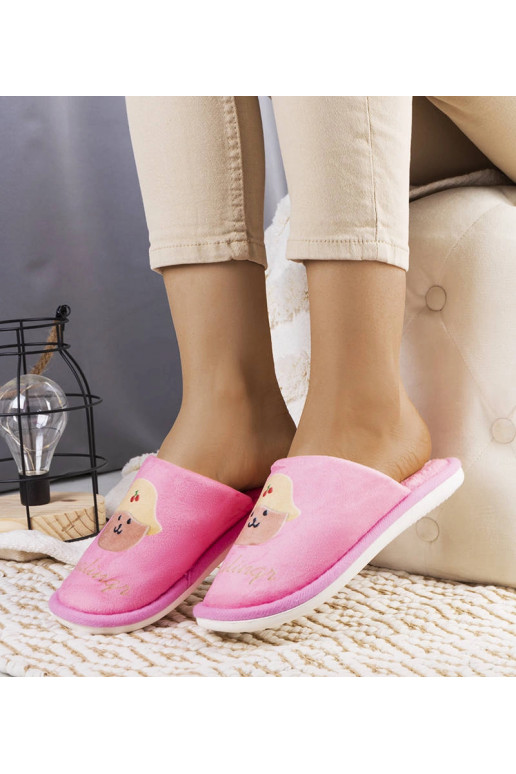 Růžové měkké pantofle Dialings