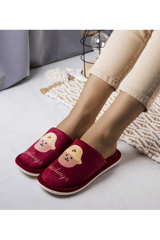 Červené měkké pantofle Dialings