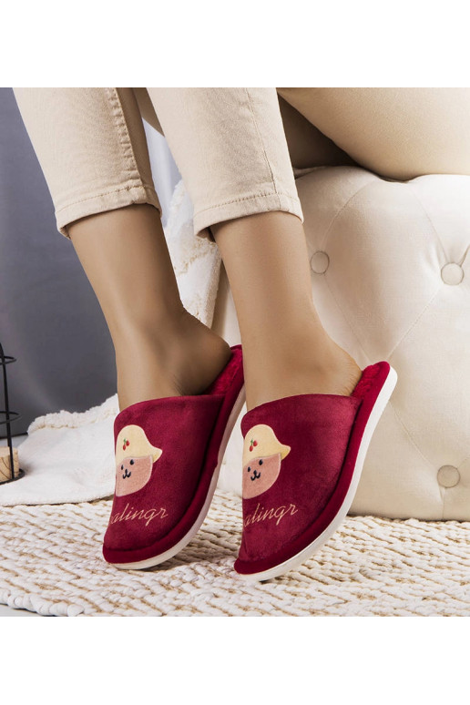 Červené měkké pantofle Dialings