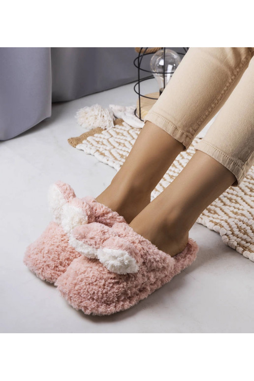 Rabit růžové měkké pantofle