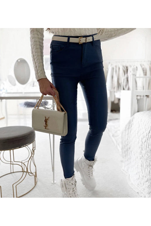 Benicio modré voskované kalhoty