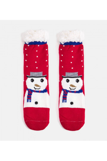 Červené zateplené ponožky...