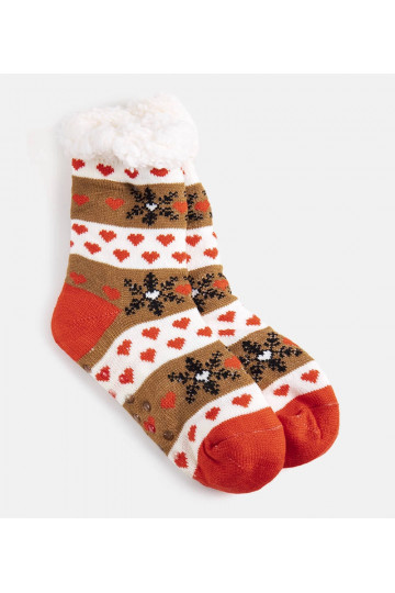 Hnědé a oranžové zimní...