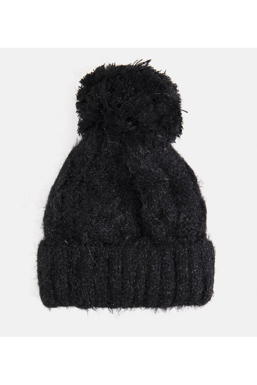 Černý klobouk Karloti Pompom