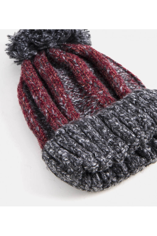 Černý klobouk Cormil s bambulí Černý klobouk Cormil s bambulí