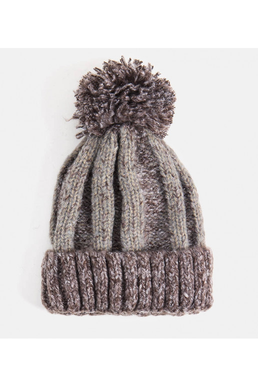 Hnědá čepice Cormil s bambulí Hnědá čepice Cormil s bambulí