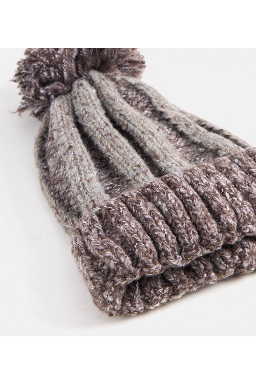 Hnědá čepice Cormil s bambulí Hnědá čepice Cormil s bambulí