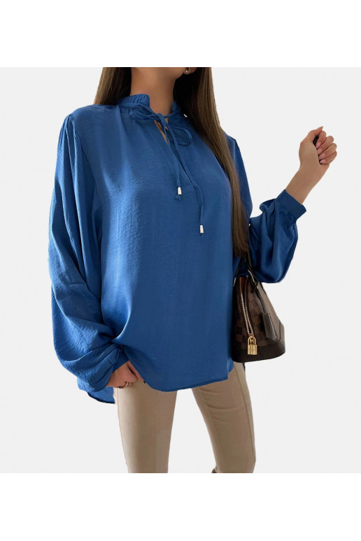 Jewelsi modrá košile volného střihu