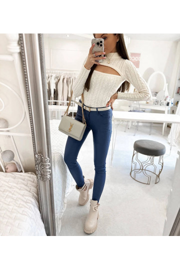 Námořnicky modré voskované...