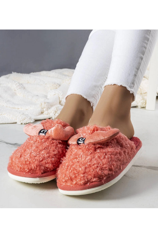 Kožešinové pantofle Rosny tmavě růžové