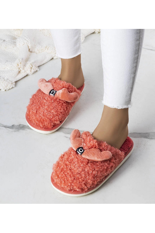 Kožešinové pantofle Rosny tmavě růžové