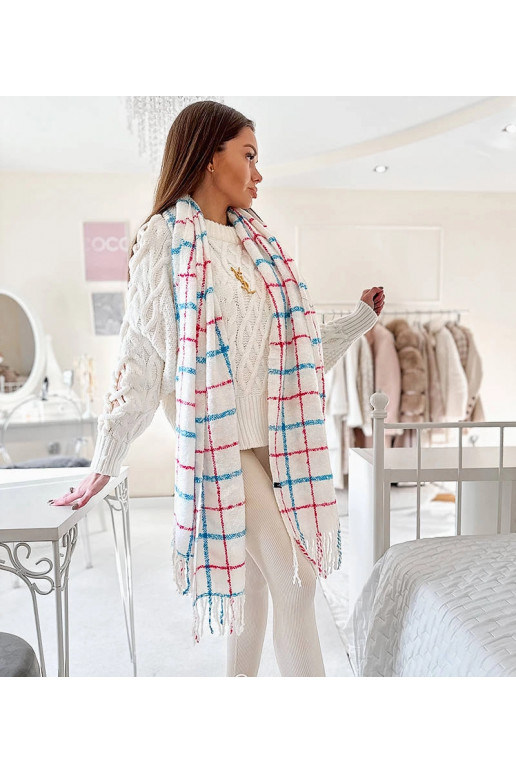 Bílý kostkovaný šátek Rachael Bílý kostkovaný šátek Rachael