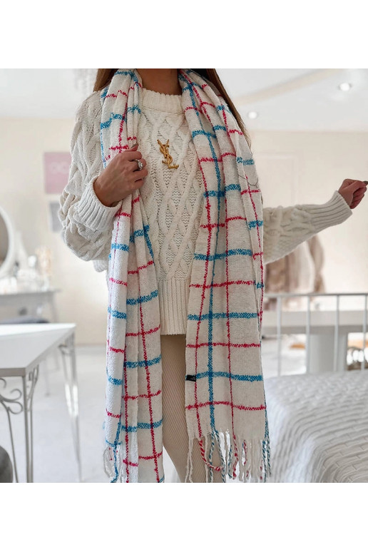 Bílý kostkovaný šátek Rachael Bílý kostkovaný šátek Rachael