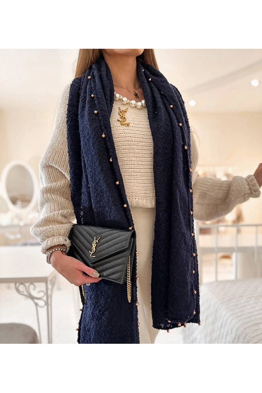 Námořnická modrá šála se zlatými... Námořnická modrá šála se zlatými...