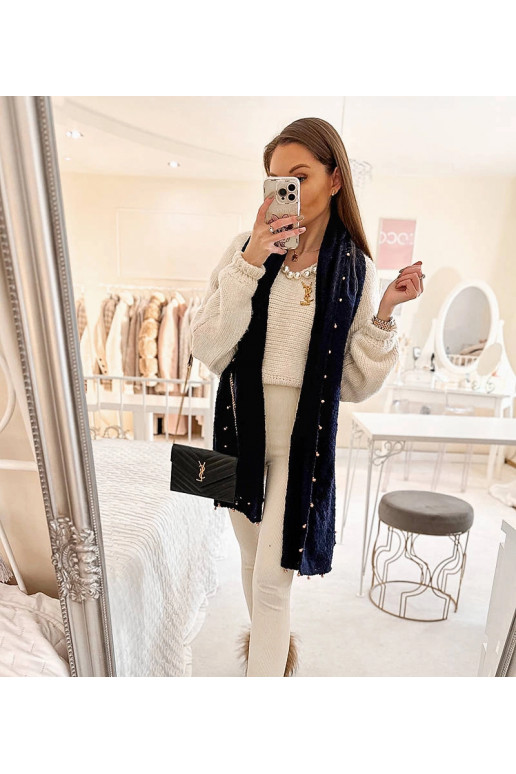 Námořnická modrá šála se zlatými... Námořnická modrá šála se zlatými...