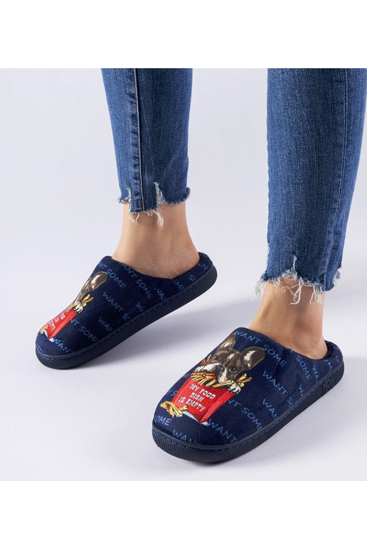 Námořnické modré měkké pantofle...