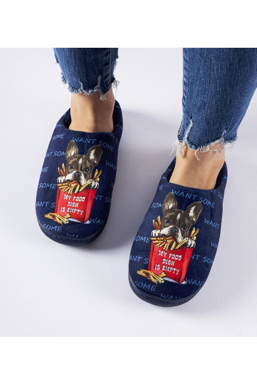 Námořnické modré měkké pantofle...