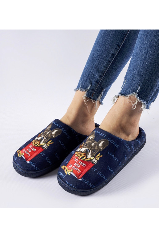 Námořnické modré měkké pantofle...