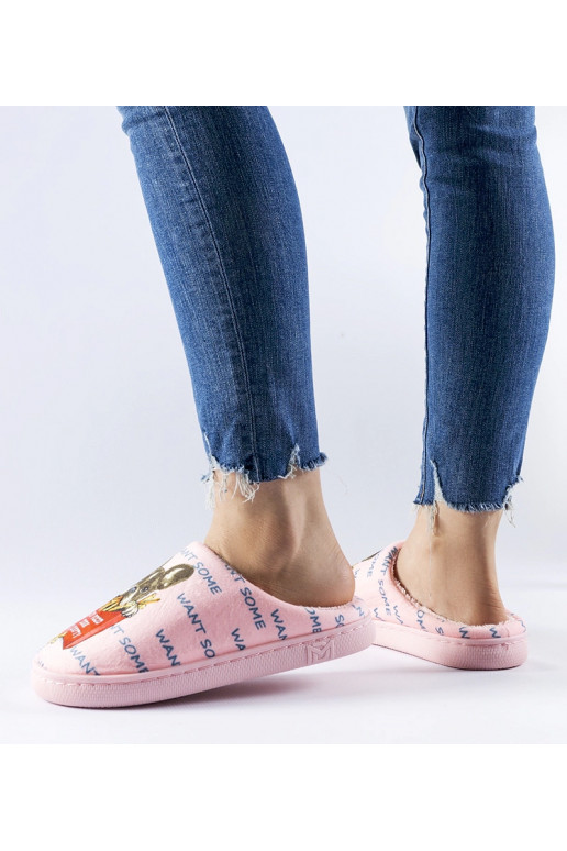 Růžové měkké hranolky pantofle