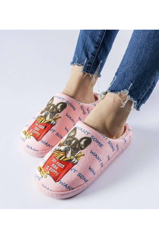 Růžové měkké hranolky pantofle