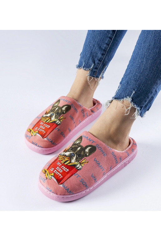 Tmavě růžové měkké hranolky pantofle