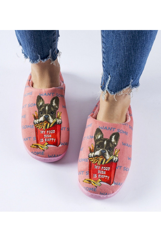 Tmavě růžové měkké hranolky pantofle