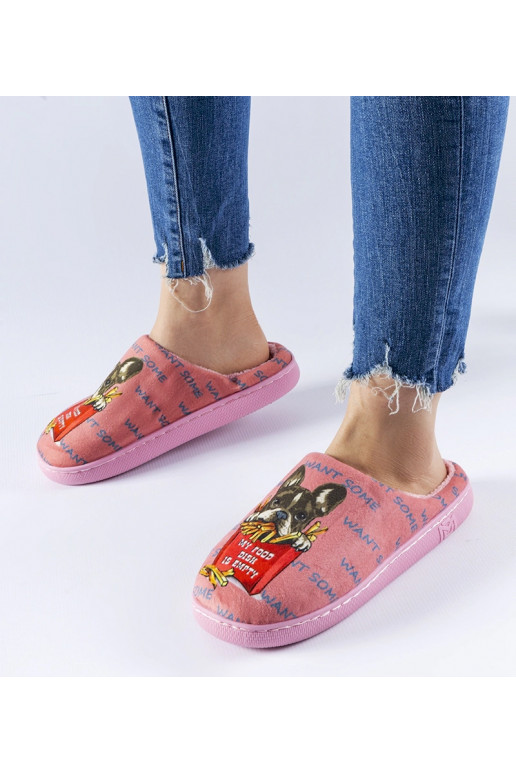 Tmavě růžové měkké hranolky pantofle