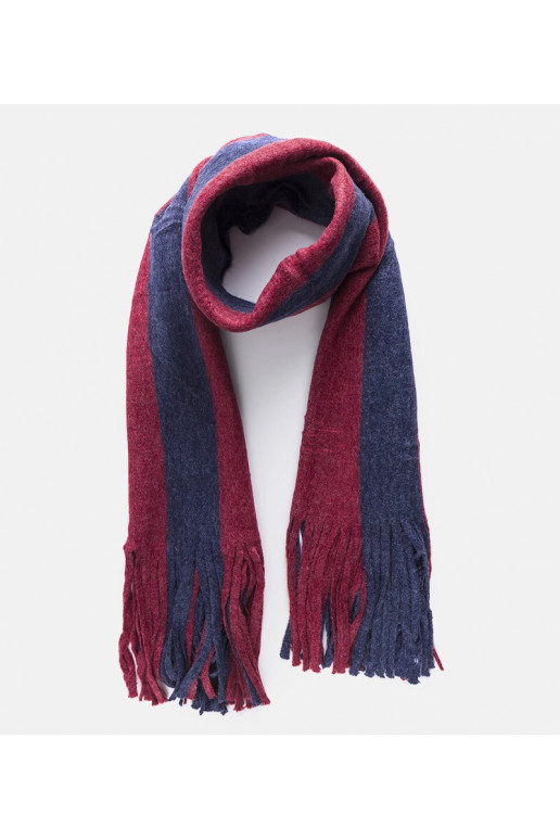 Námořnická modrá a červená šála s... Námořnická modrá a červená šála s...
