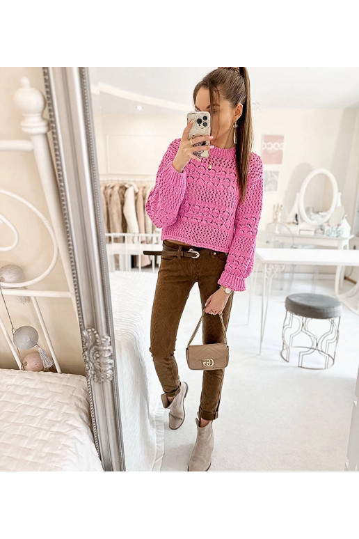 Hnědé látkové kalhoty Chevrette