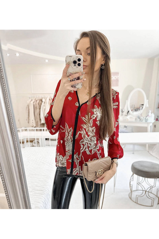 Košile Salois s červeným vzorem