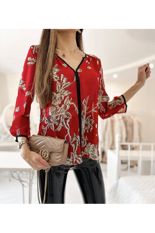 Košile Salois s červeným vzorem