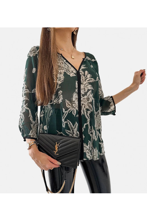 Zelená košile Salois se vzorem