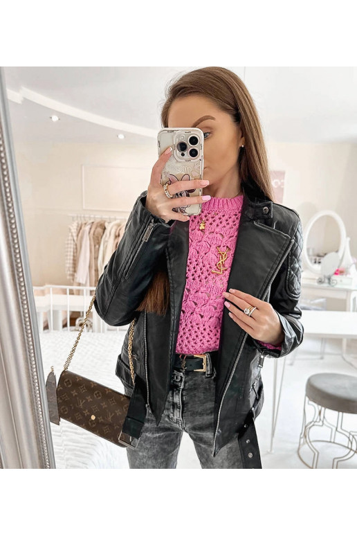 Černá motorkářská bunda Deschamps Černá motorkářská bunda Deschamps