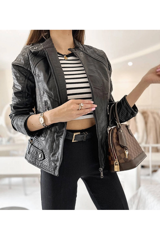 Černá motorkářská bunda Lisle Černá motorkářská bunda Lisle