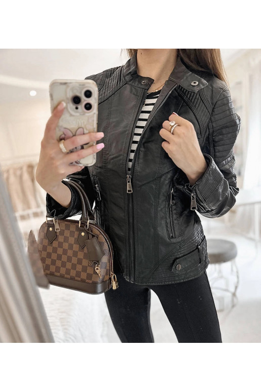 Černá motorkářská bunda Lisle Černá motorkářská bunda Lisle